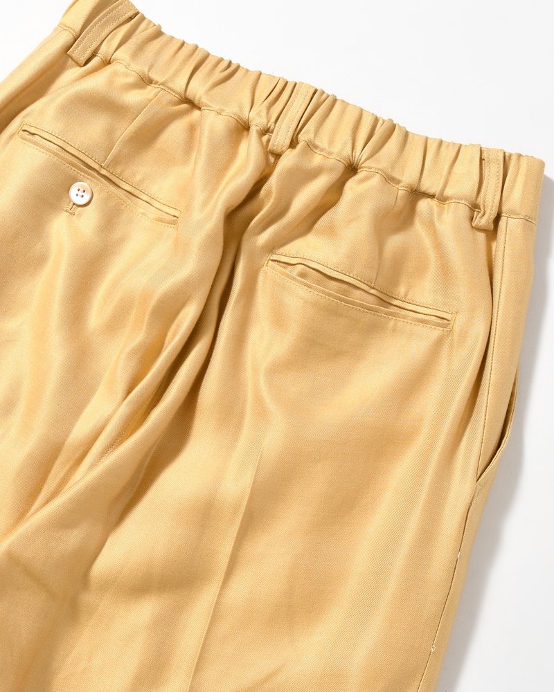 WIDE EASY FLARE TROUSERS -Heavy Cupra -YELLOW-
