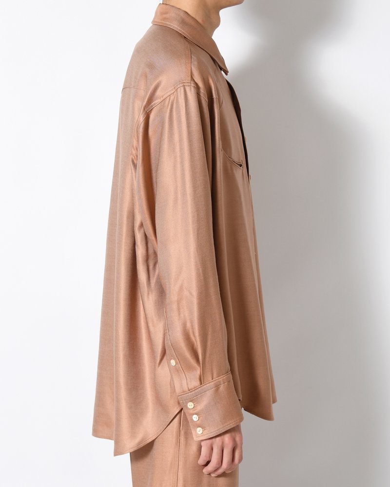 WESTERN SHIRTS -Heavy Cupra -BROWN-