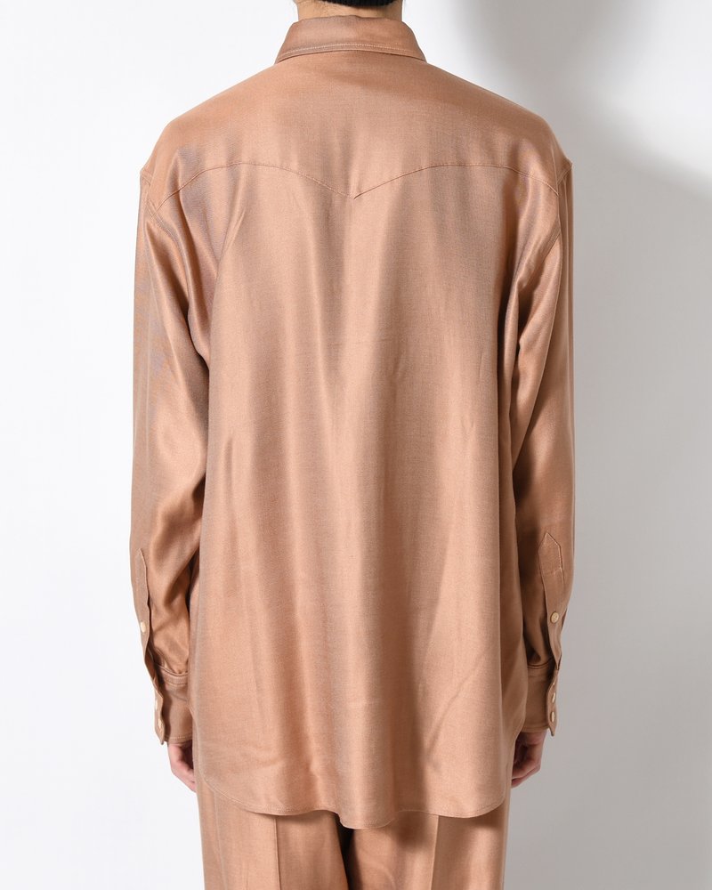 WESTERN SHIRTS -Heavy Cupra -BROWN-
