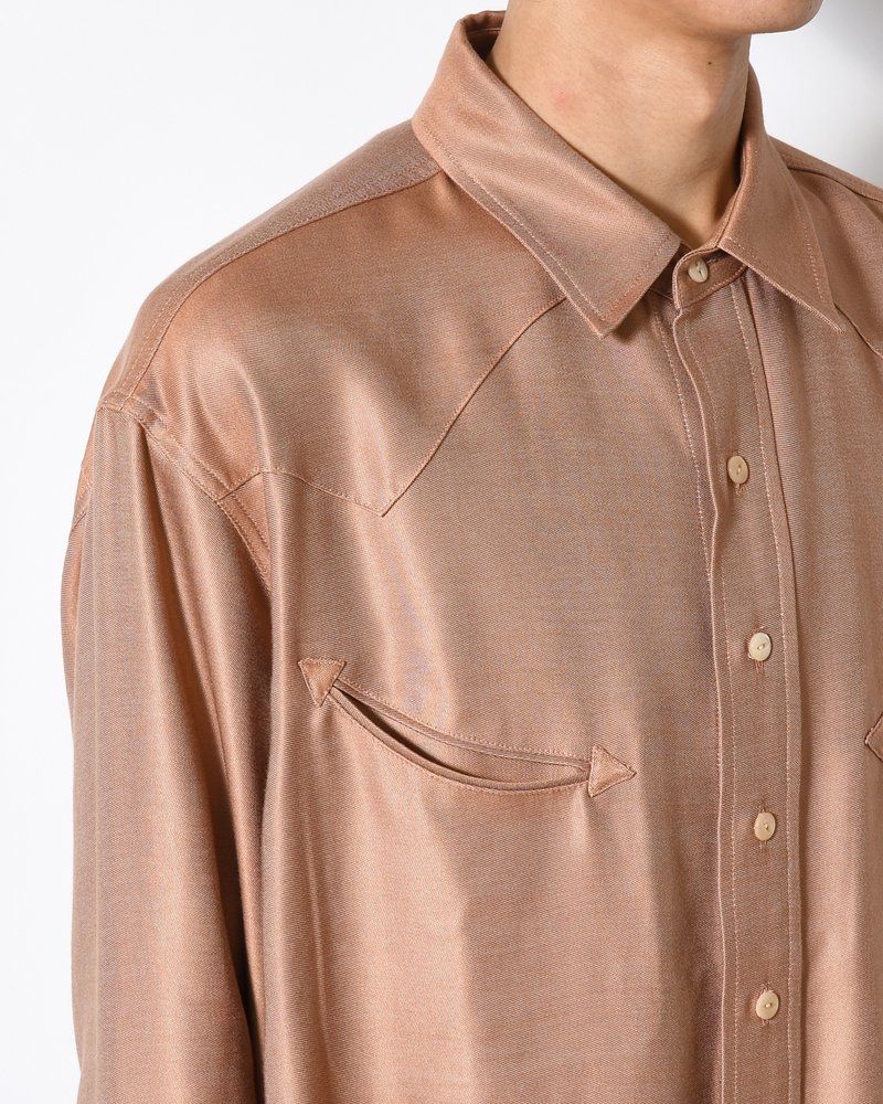 WESTERN SHIRTS -Heavy Cupra -BROWN-