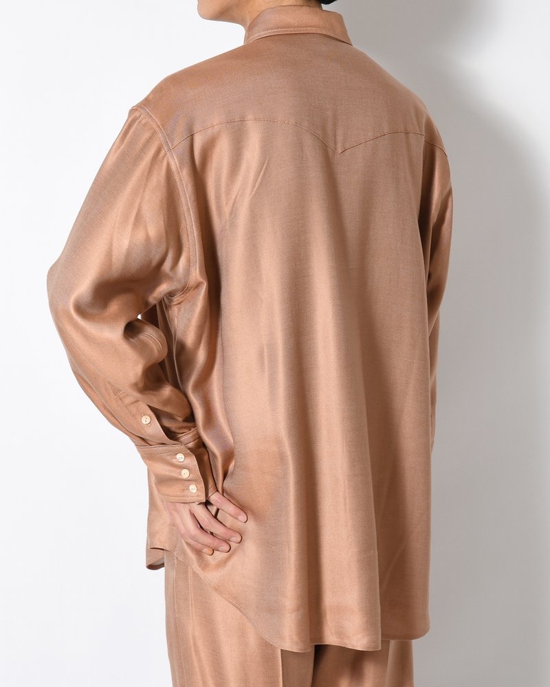 WESTERN SHIRTS -Heavy Cupra -BROWN-