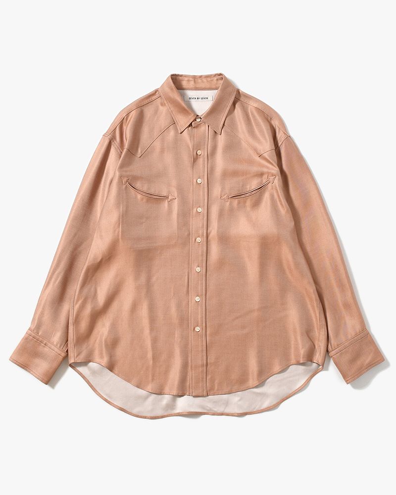 WESTERN SHIRTS -Heavy Cupra -BROWN-