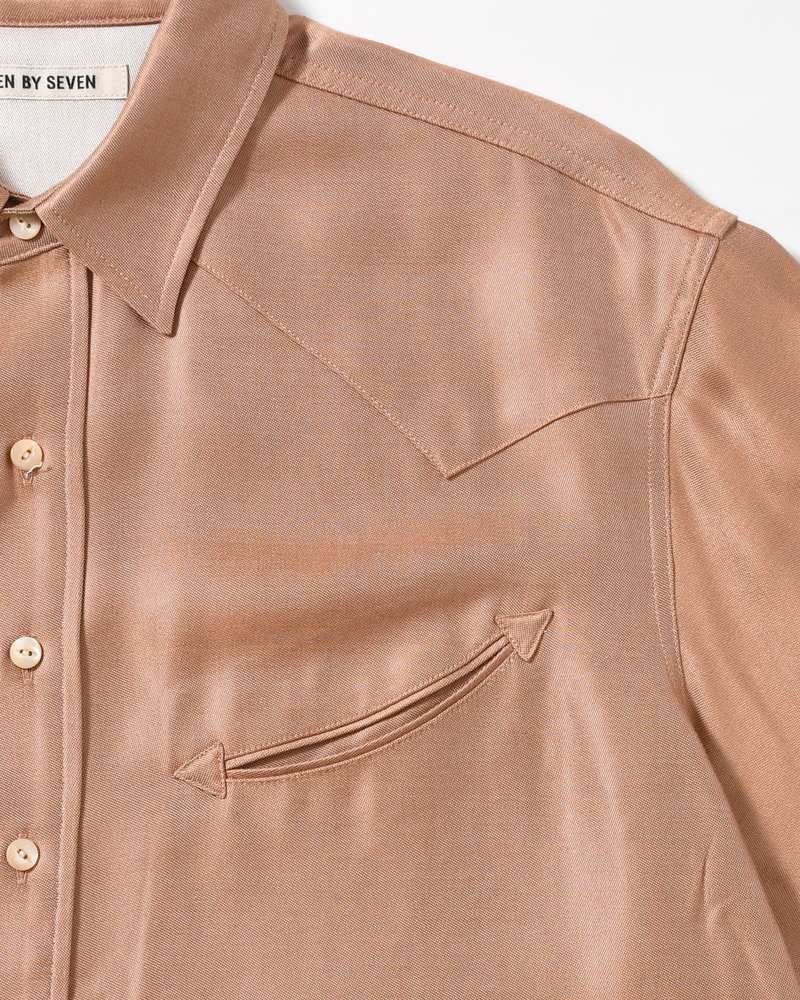 WESTERN SHIRTS -Heavy Cupra -BROWN-