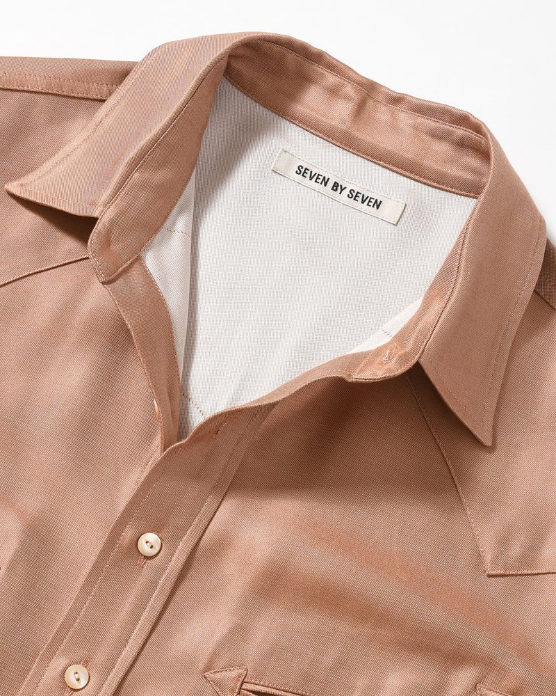 WESTERN SHIRTS -Heavy Cupra -BROWN-