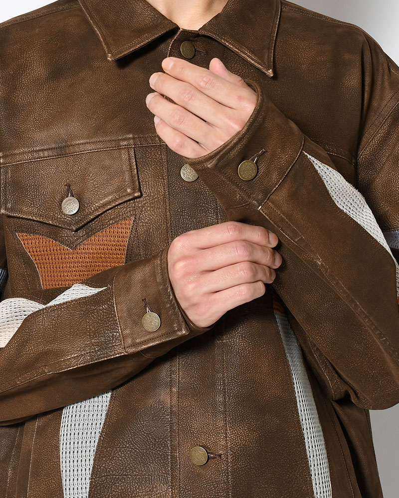 JACKET -BROWN-