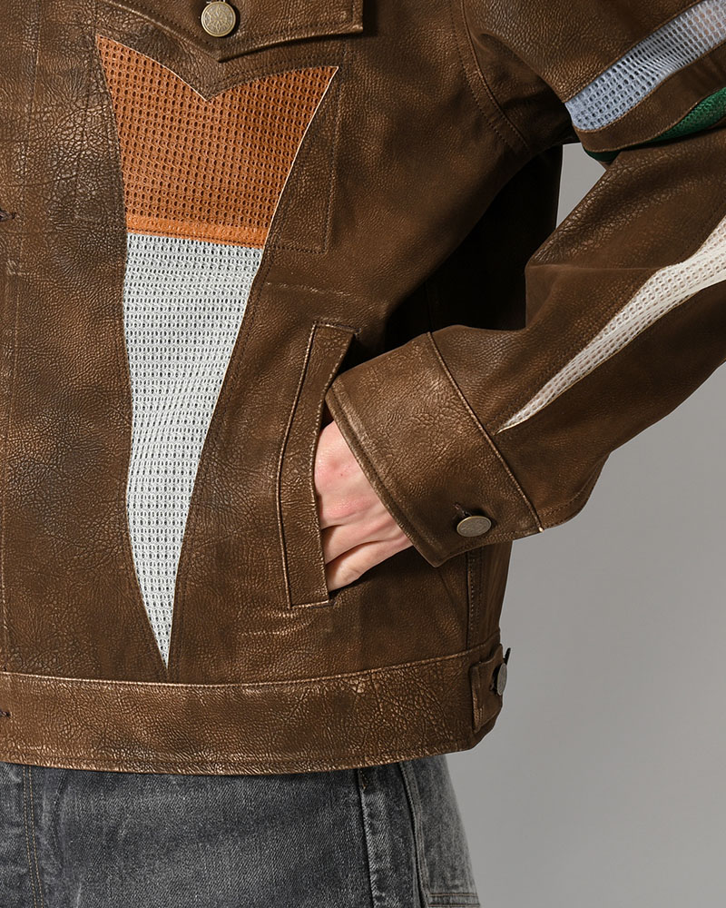 JACKET -BROWN-