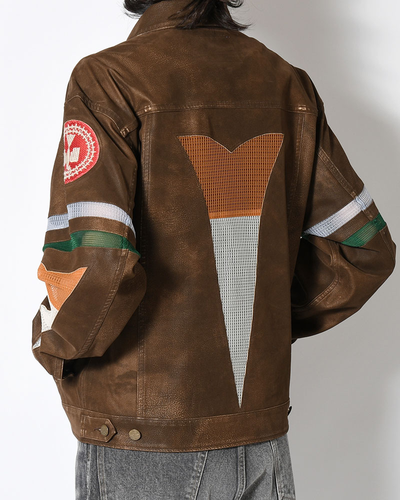 JACKET -BROWN-