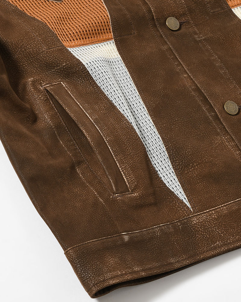 JACKET -BROWN-