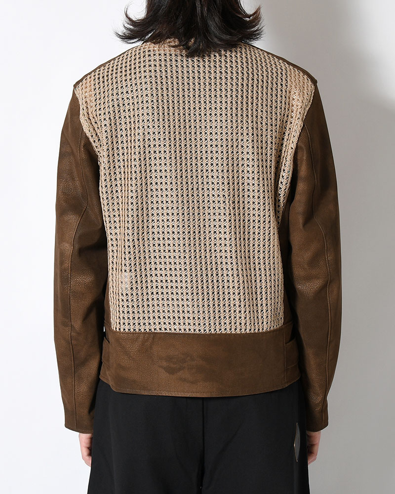 MESH JACKET -BROWN-