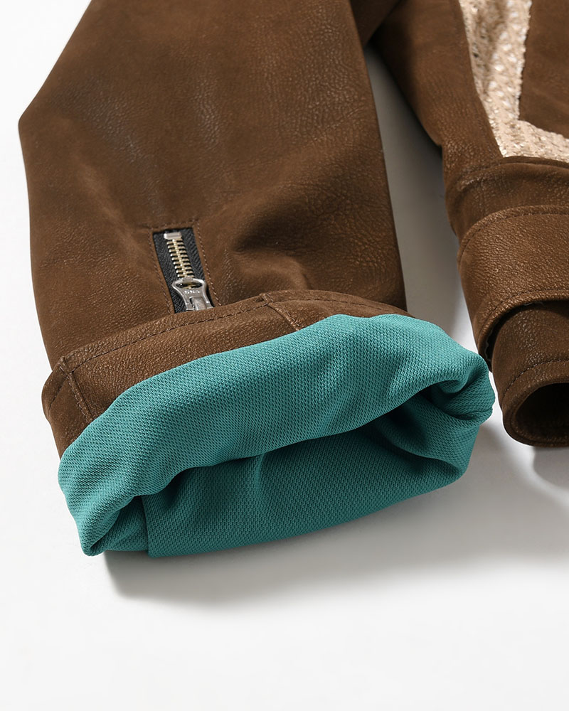 MESH JACKET -BROWN-
