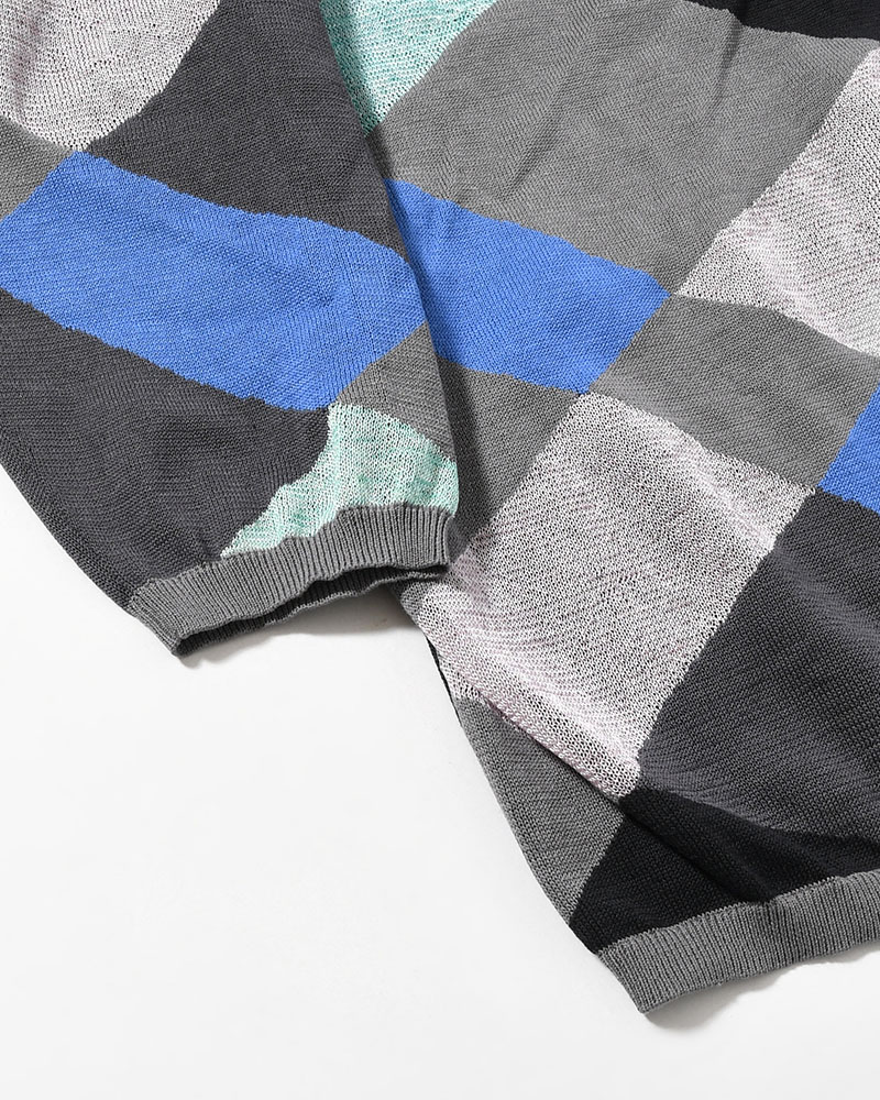 KNIT CARDIGAN -GRAY MIX-