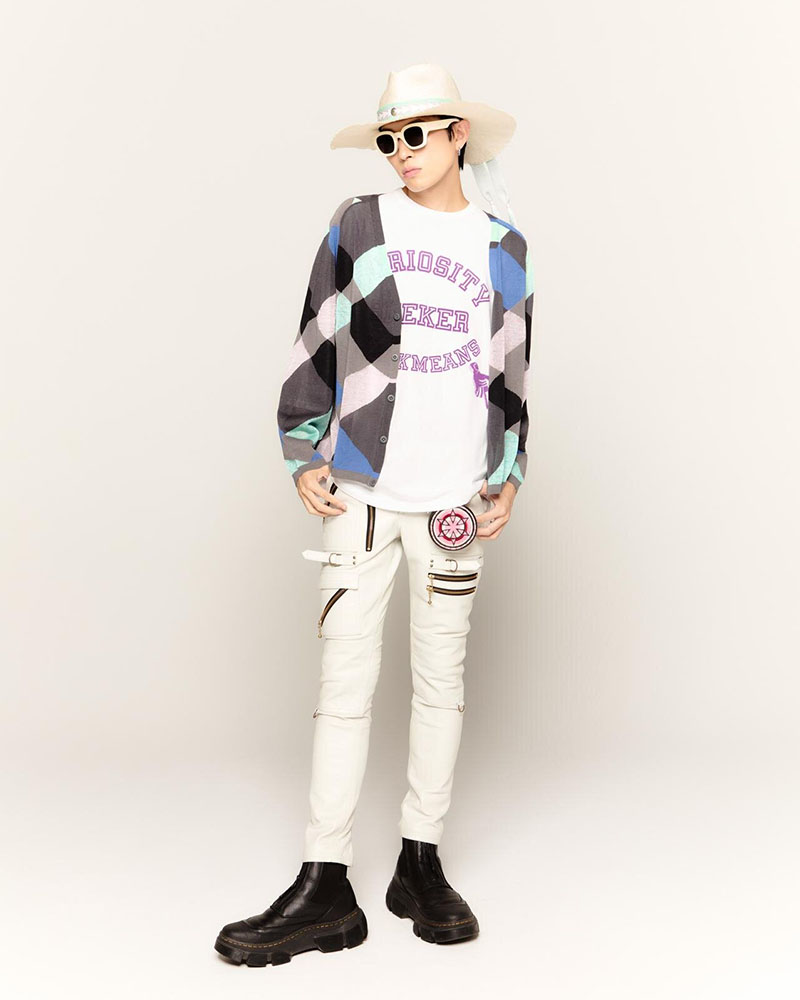 KNIT CARDIGAN -GRAY MIX-