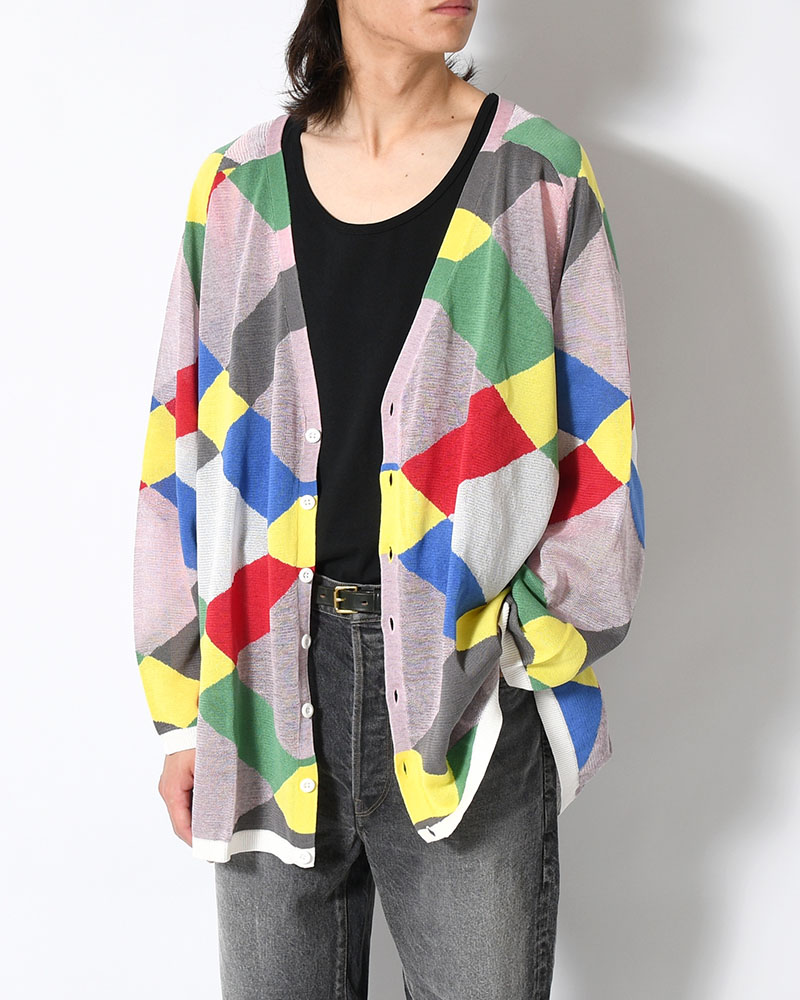 KNIT CARDIGAN -WHITE MIX-