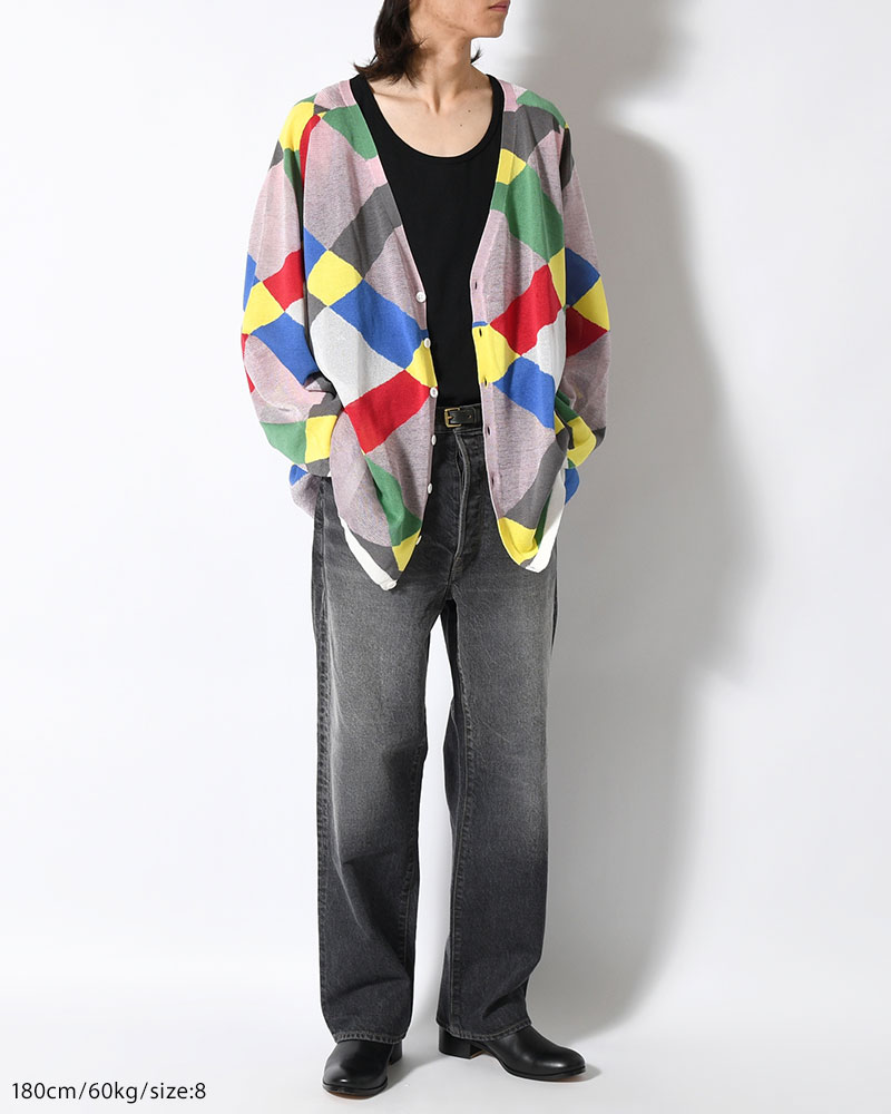 KNIT CARDIGAN -WHITE MIX-