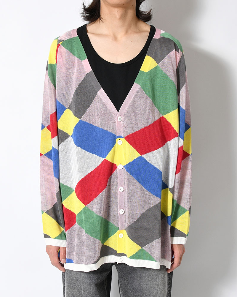 KNIT CARDIGAN -WHITE MIX-