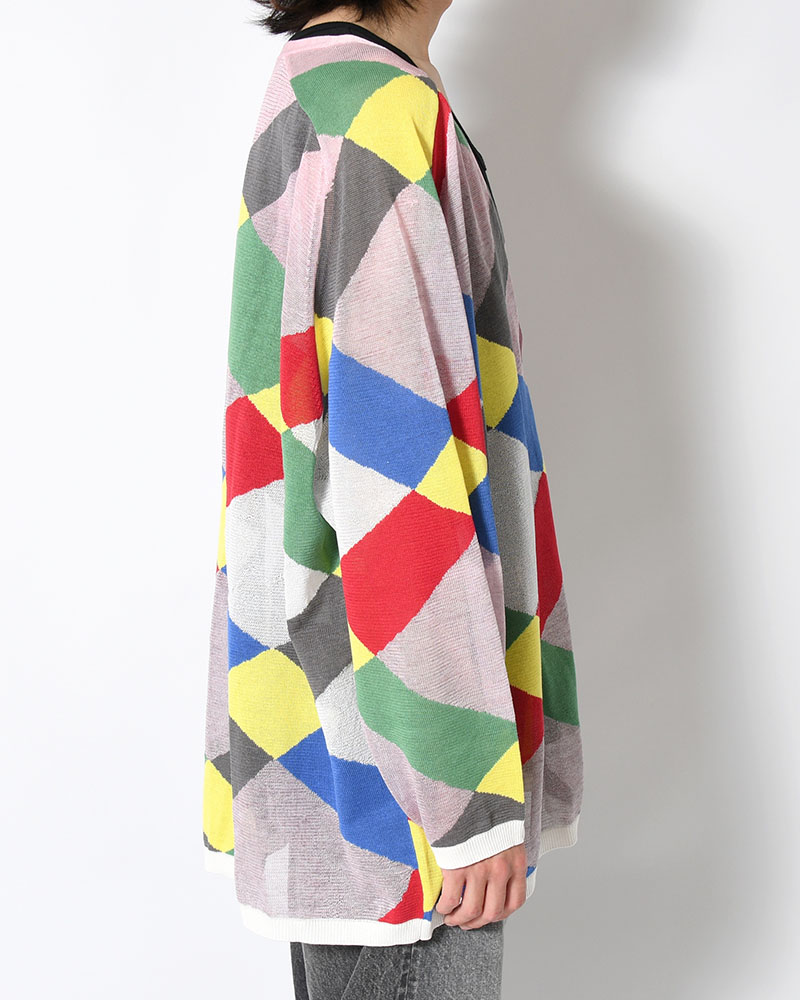 KNIT CARDIGAN -WHITE MIX-