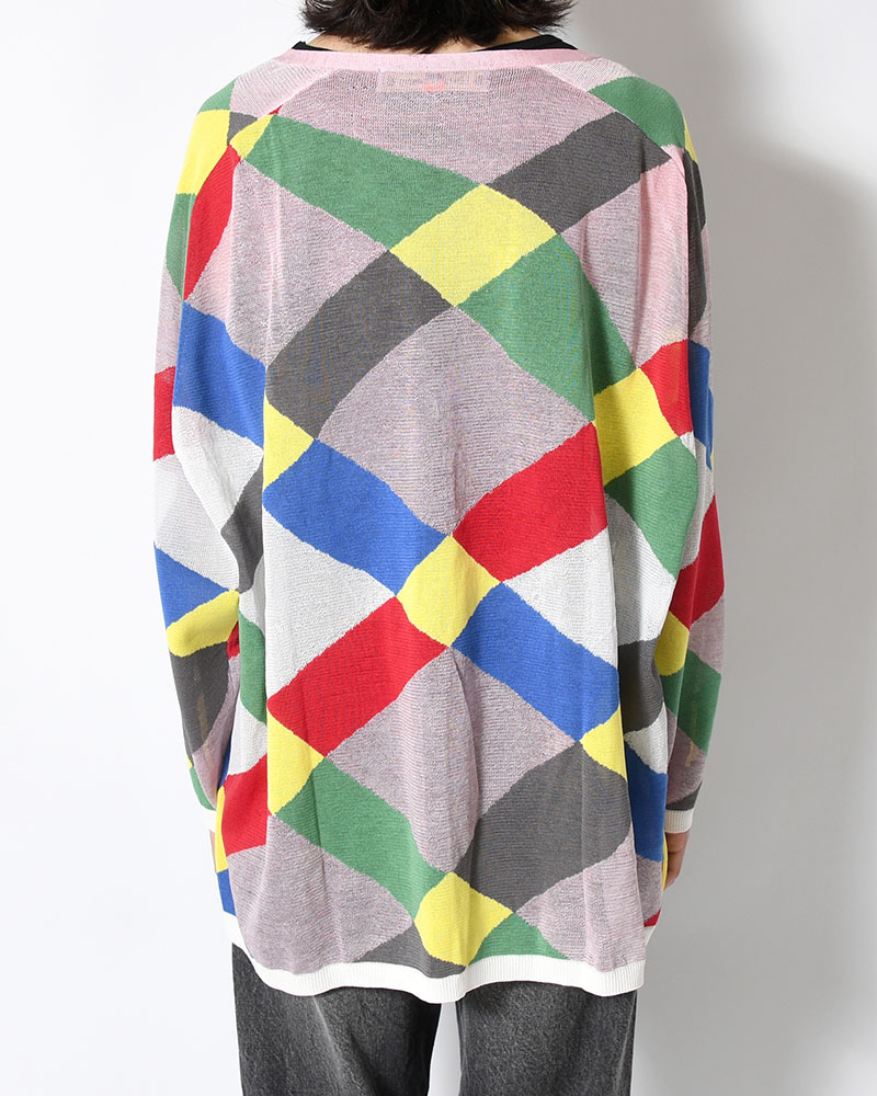 KNIT CARDIGAN -WHITE MIX-