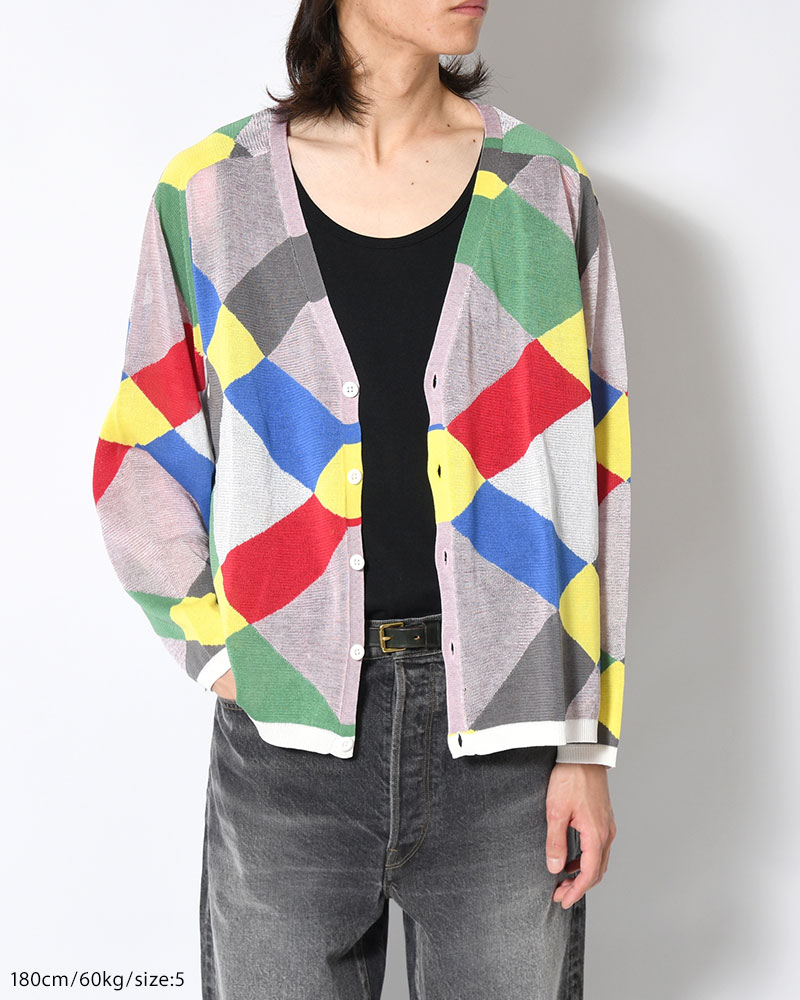 KNIT CARDIGAN -WHITE MIX-