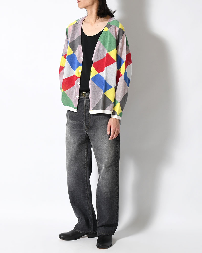 KNIT CARDIGAN -WHITE MIX-