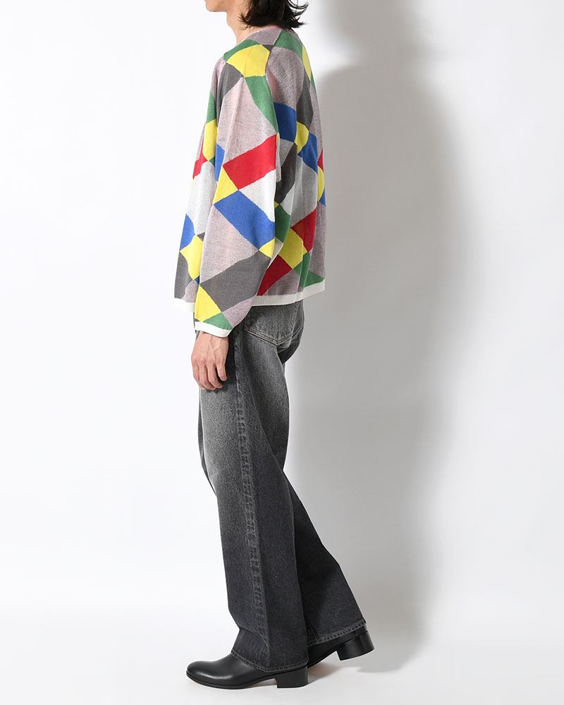 KNIT CARDIGAN -WHITE MIX-