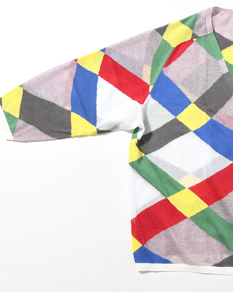 KNIT CARDIGAN -WHITE MIX-