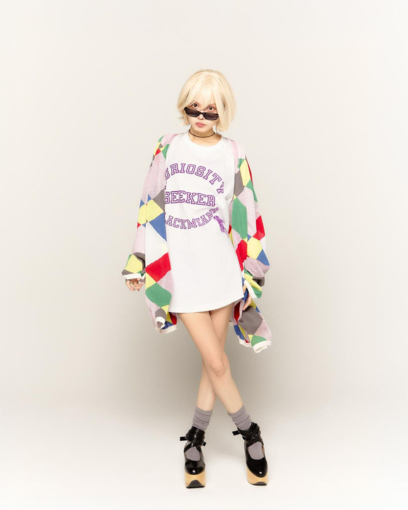 KNIT CARDIGAN -WHITE MIX-