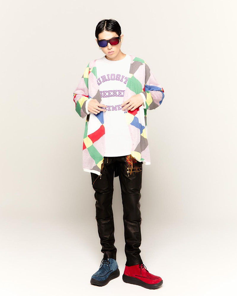KNIT CARDIGAN -WHITE MIX-