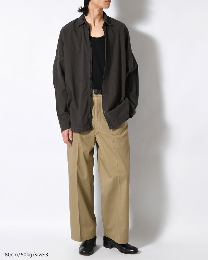 UNEVEN SQUARE SHIRT -BLACK-