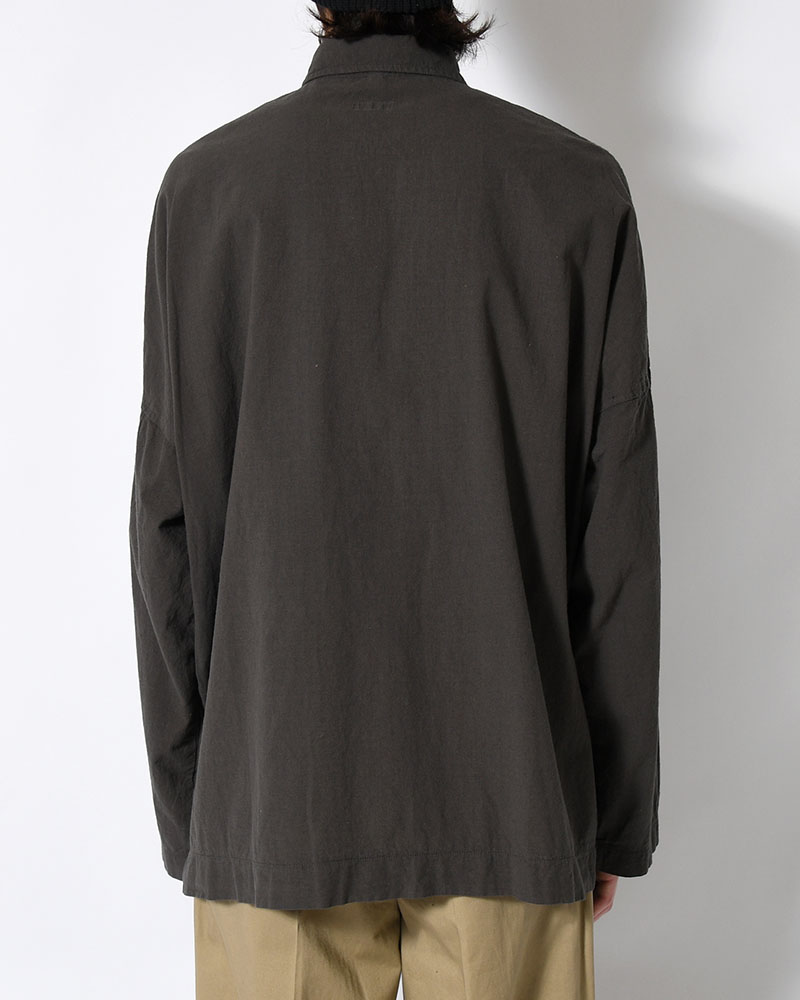 UNEVEN SQUARE SHIRT -BLACK-