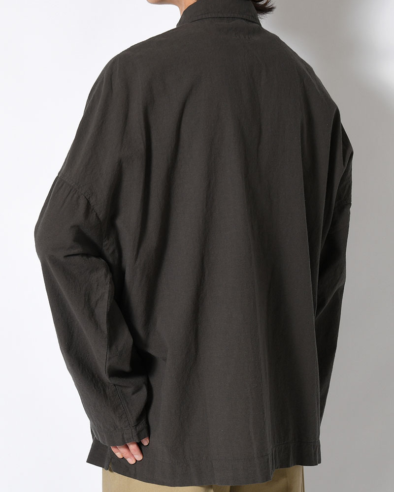 UNEVEN SQUARE SHIRT -BLACK-