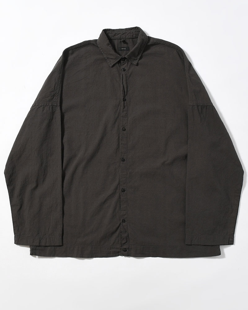 UNEVEN SQUARE SHIRT -BLACK-