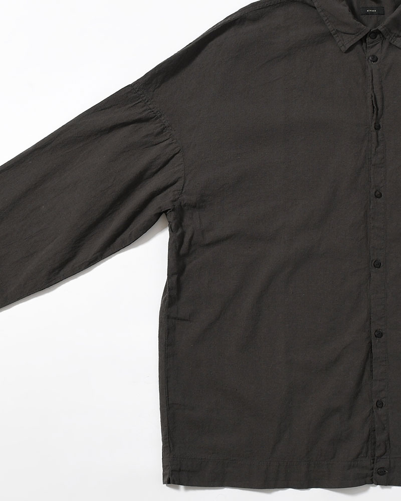 UNEVEN SQUARE SHIRT -BLACK-