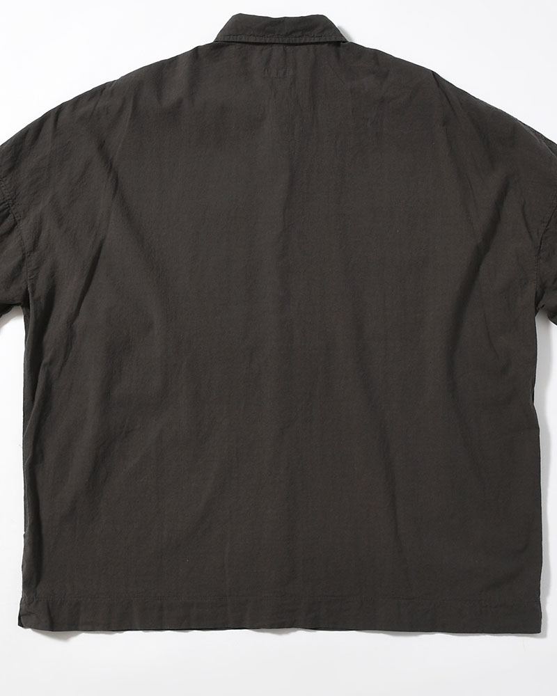 UNEVEN SQUARE SHIRT -BLACK-