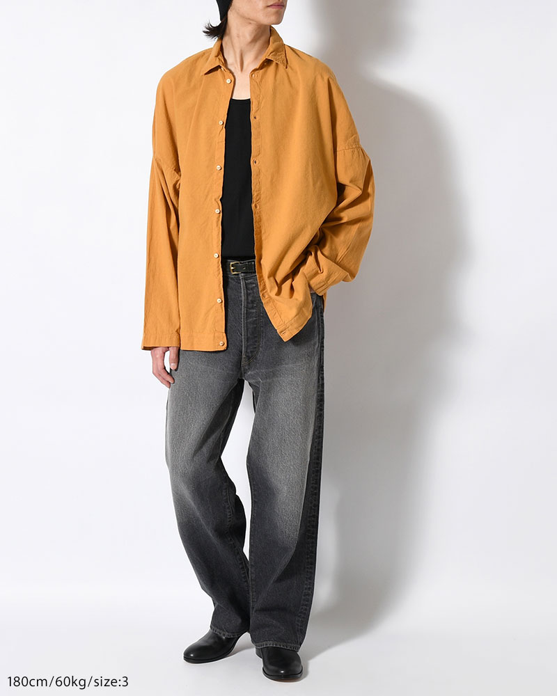 UNEVEN SQUARE SHIRT -GOLD-