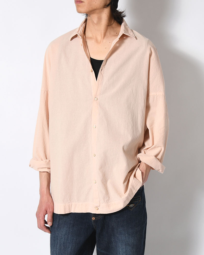UNEVEN SQUARE SHIRT -PINK-