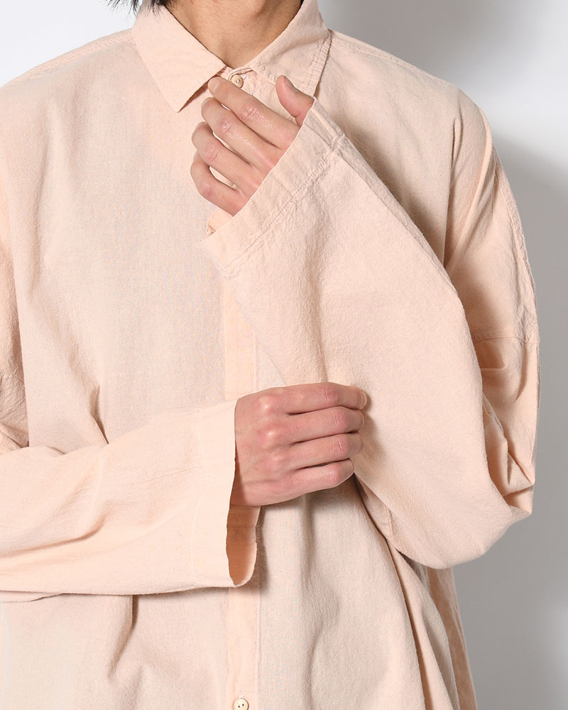 UNEVEN SQUARE SHIRT -PINK-