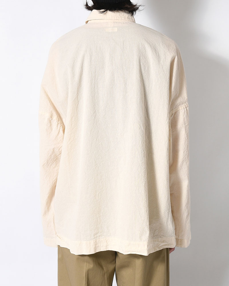UNEVEN SQUARE SHIRT -NATURAL-