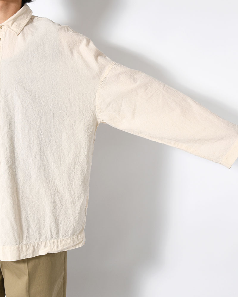 UNEVEN SQUARE SHIRT -NATURAL-