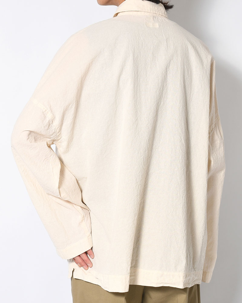 UNEVEN SQUARE SHIRT -NATURAL-