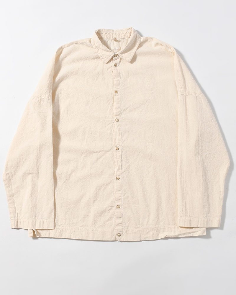 UNEVEN SQUARE SHIRT -NATURAL-