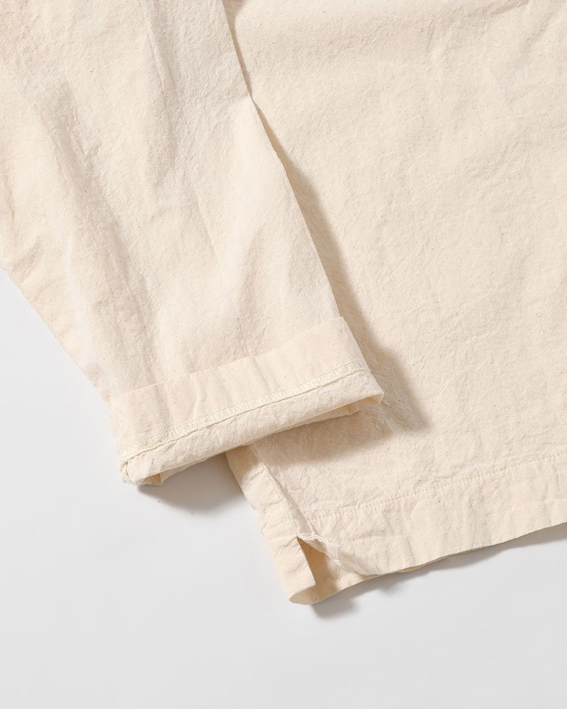 UNEVEN SQUARE SHIRT -NATURAL-