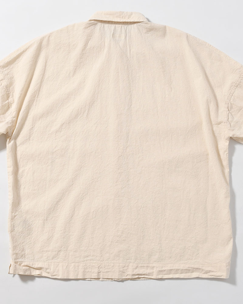 UNEVEN SQUARE SHIRT -NATURAL-