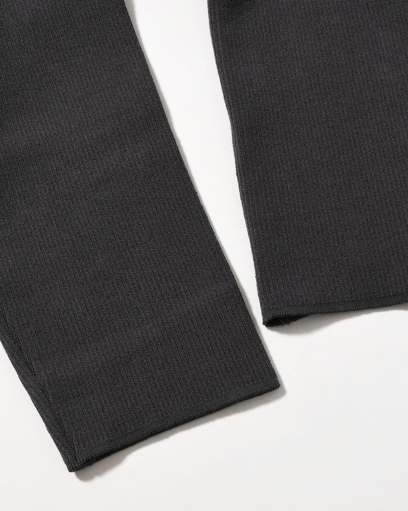 STRIPE BUTTON UP CARDIGAN -CHARCOAL-
