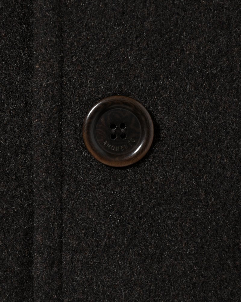 MEN'S SINGLE BREASTED LONG COAT -BROWN-