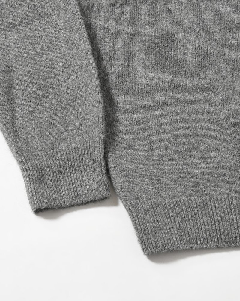 RACOON V-NECK KNIT -GREY-