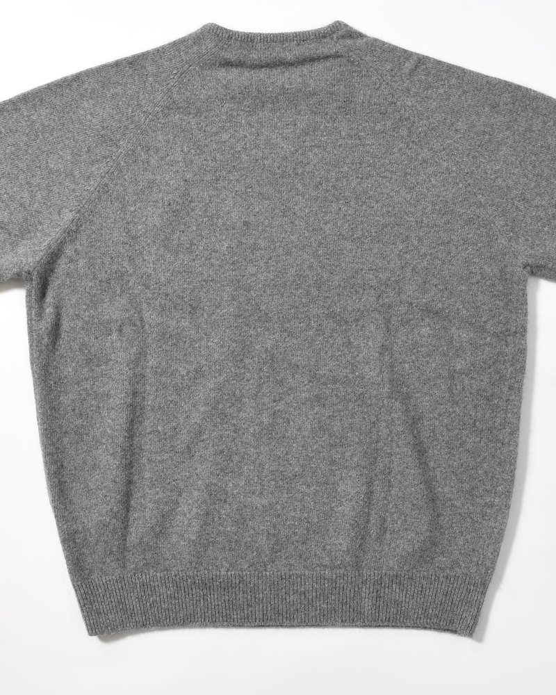 RACOON V-NECK KNIT -GREY-