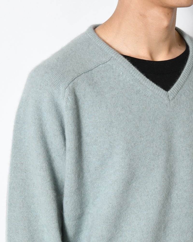 RACOON V-NECK KNIT -MINT-