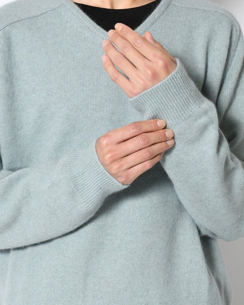 RACOON V-NECK KNIT -MINT-