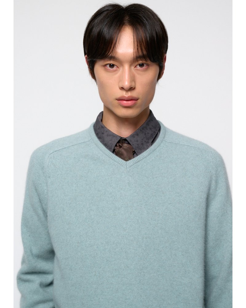 RACOON V-NECK KNIT -MINT-