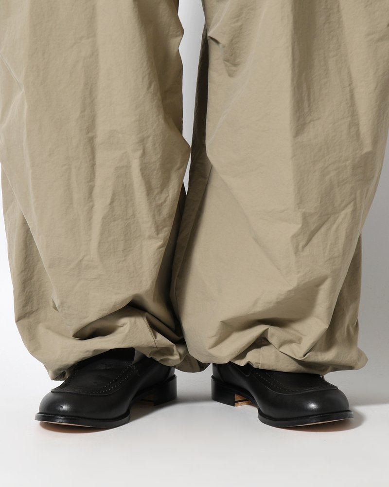 DRAWSTRING WIDE FATIGUE PANTS -KHAKI-